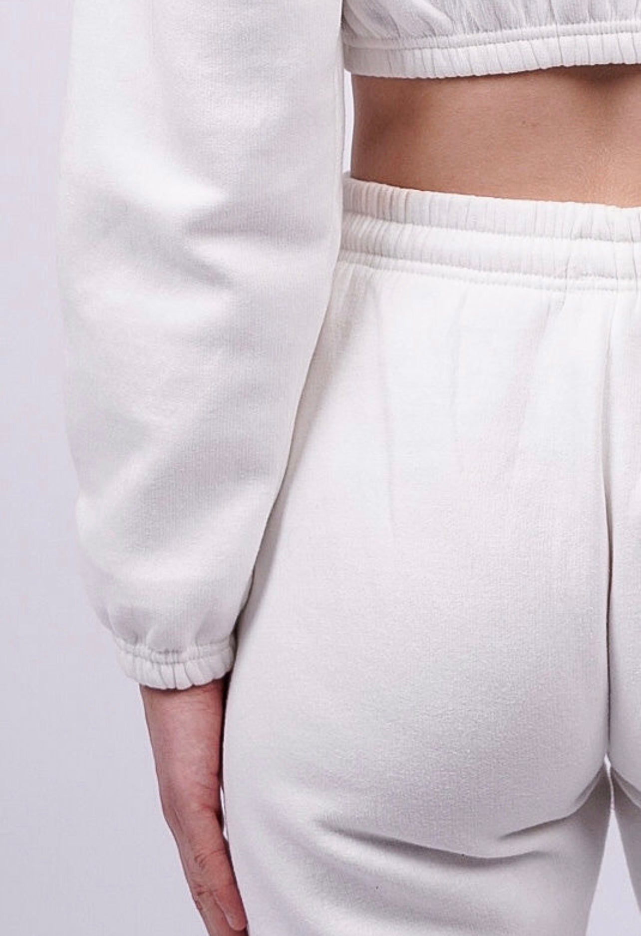 Oversized Fleeced Crop Top & Jogger