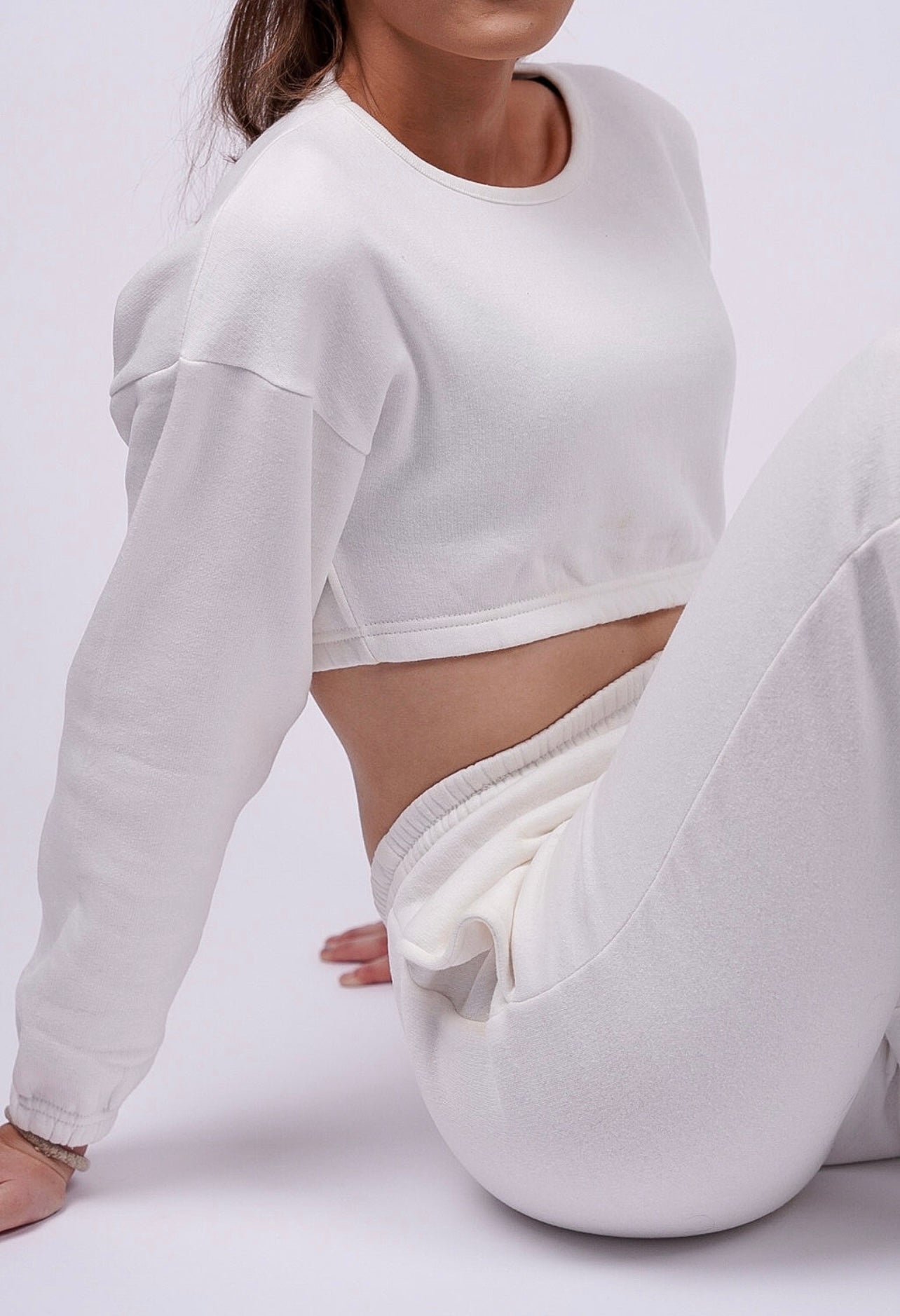 Oversized Fleeced Crop Top & Jogger