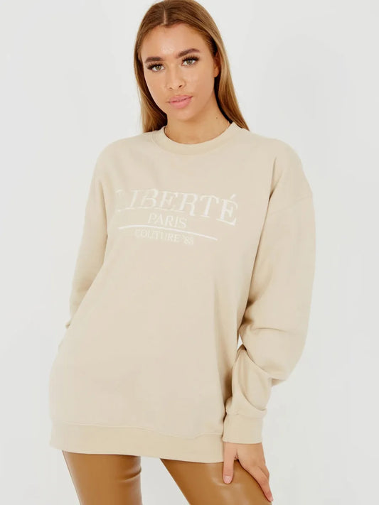 Embroidered Liberte Sweatshirt Jumper