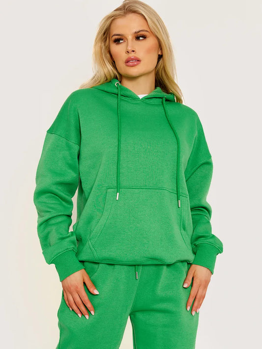 Oversized hoodie JADE GREEN